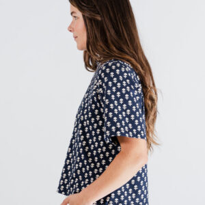 Eve Top - Micro Floral Navy - Image 6