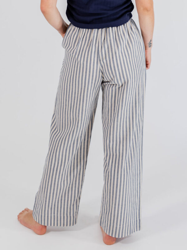 Emmy Drawstring Pant - Pinstripe Blue - Image 6