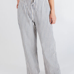 Emmy Drawstring Pant - Pinstripe Blue - Image 7