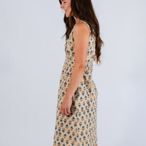 Jaya Sleeveless Dress - Blue Floral - Image 2