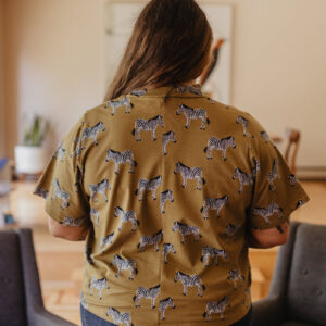 Eve Plus Size Top - Zebra Green - Image 4