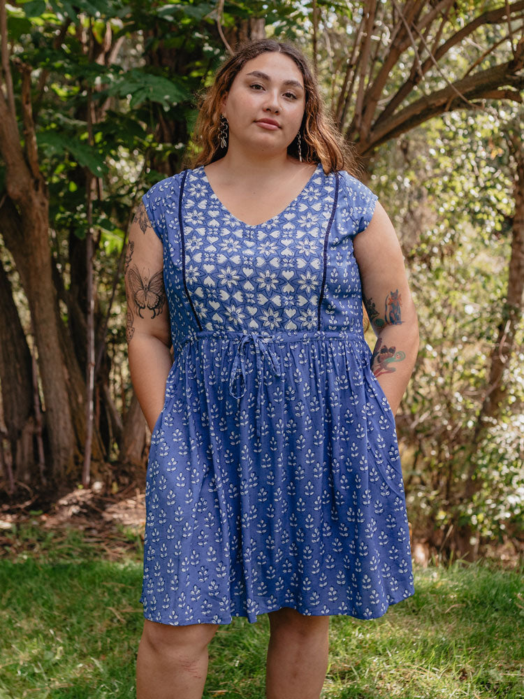 Nashville Plus Size Dress - Indigo Mix - Image 1