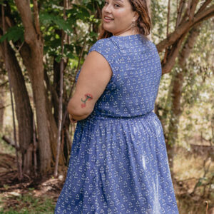 Nashville Plus Size Dress - Indigo Mix - Image 3