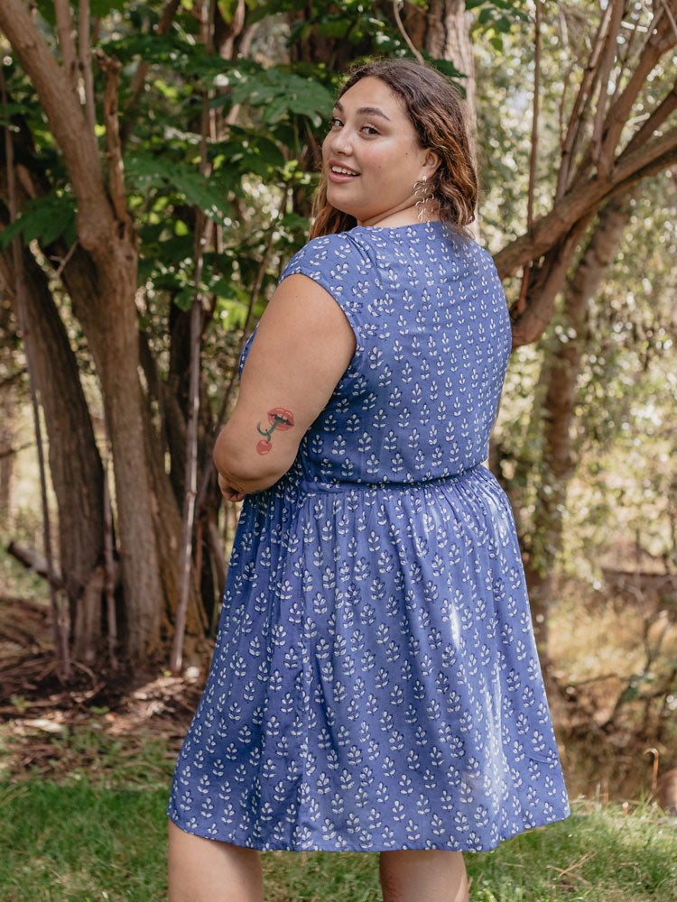 Nashville Plus Size Dress - Indigo Mix - Image 3