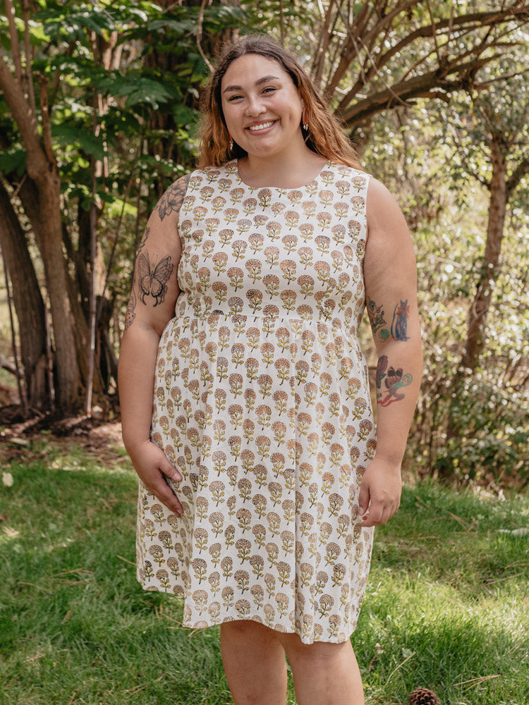 Sydney Sleeveless Plus Size Dress - Marigold - Image 1