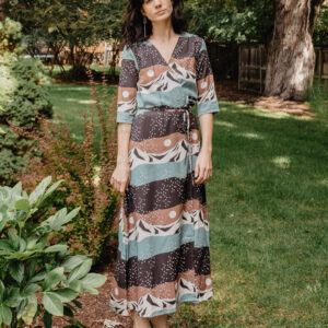 Aditi Wrap Dress - Mountain Stripe - Image 4