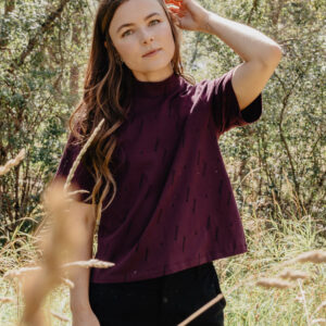 Eve Top - Diamond Vine Dark Purple - Image 6
