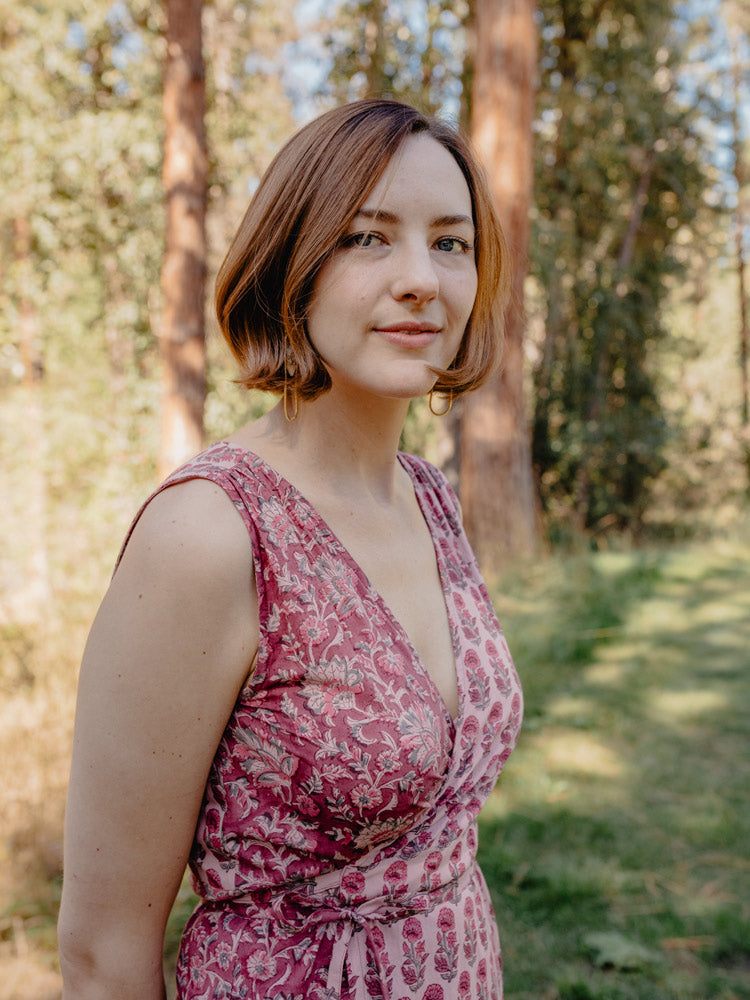 Bekka Maxi Dress - Magenta Vine Floral - Image 3