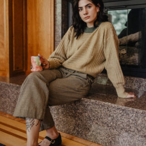 Emmy Drawstring Pant - Houndstooth - Image 3