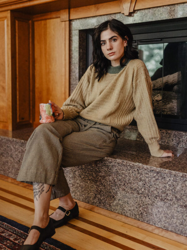 Emmy Drawstring Pant - Houndstooth - Image 3