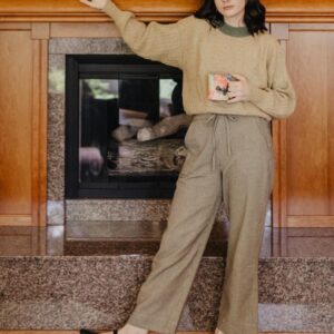 Emmy Drawstring Pant - Houndstooth - Image 2