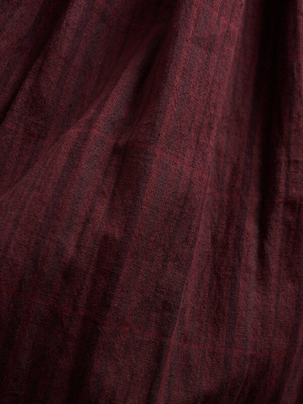 Hailee Smocked Midi Dress - Maroon Plaid - Image 6