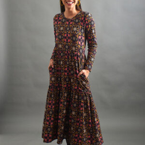 Mirah Tiered Dress - Mauve Tile - Image 7