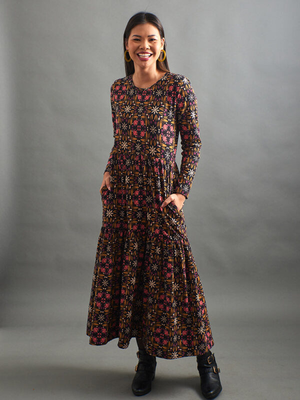 Mirah Tiered Dress - Mauve Tile - Image 7