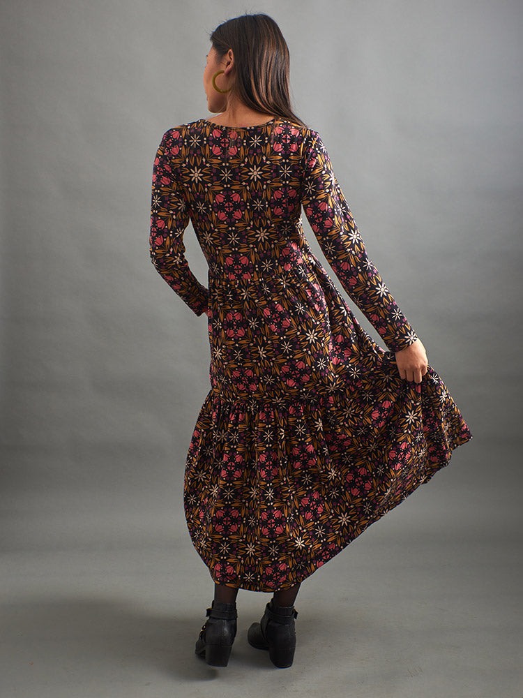 Mirah Tiered Dress - Mauve Tile - Image 8