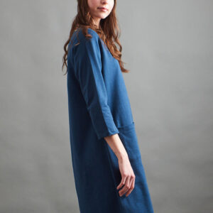 Sylvan Shift Dress - Loop Knit Blue - Image 8