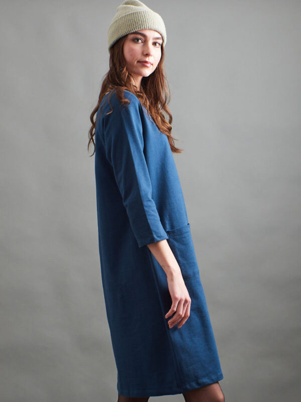 Sylvan Shift Dress - Loop Knit Blue - Image 8