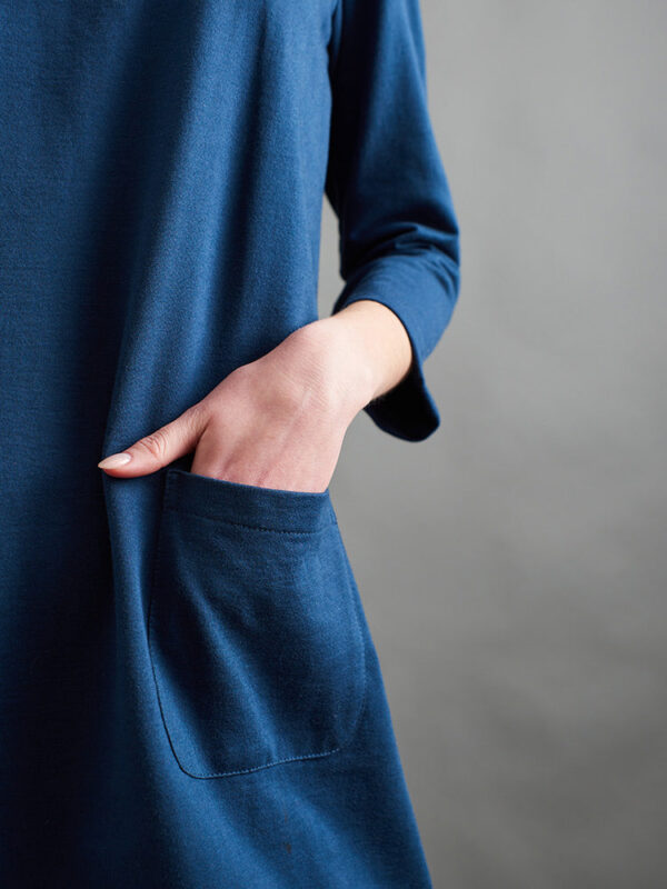 Sylvan Shift Dress - Loop Knit Blue - Image 7
