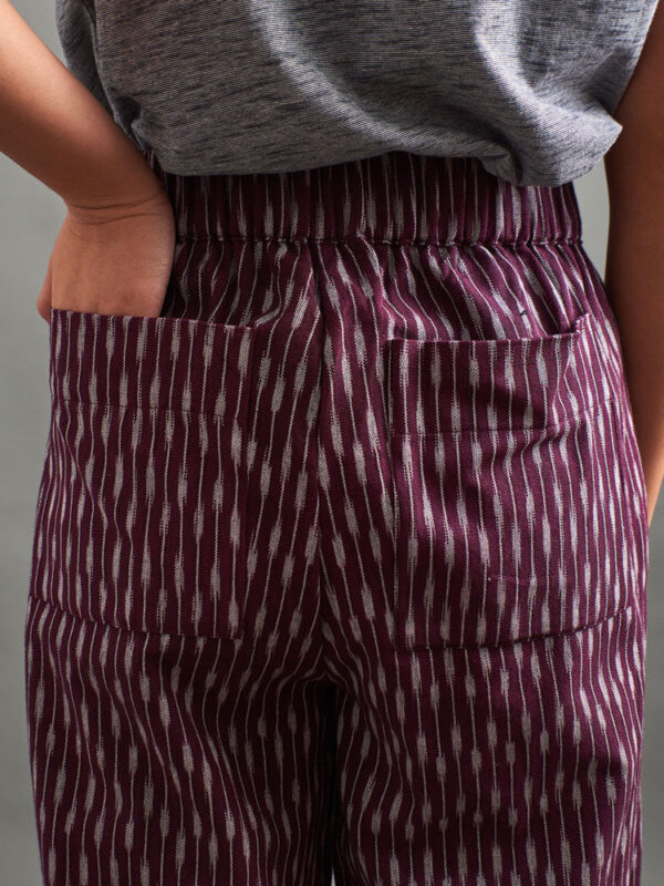Rosie Pant - Plum Ikat - Image 4