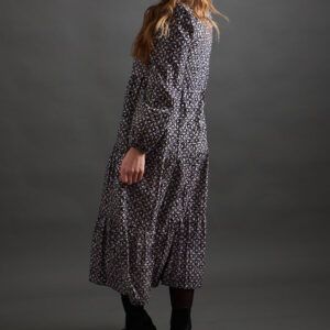 Norah Tiered Dress - Black Botanical - Image 10