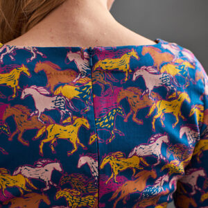 Serephina Dress - Blue Horses - Image 4