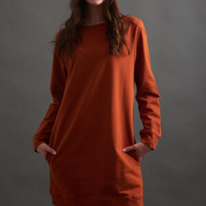 Sweatshirt Dress - Loop Knit Clay - Image 1