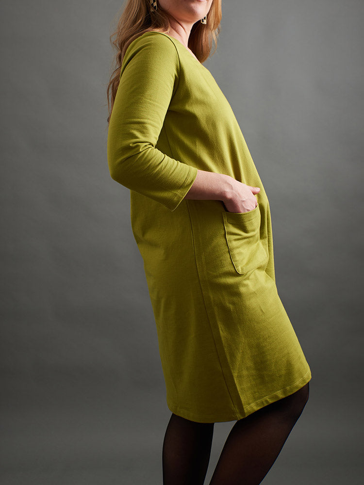 Sylvan Shift Dress - Loop Knit Moss - Image 8