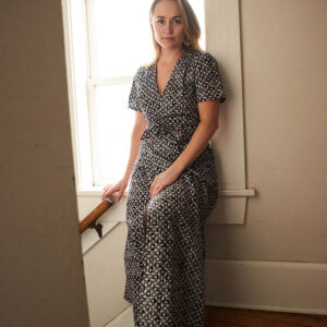 Wrap Maxi Dress - Black Botanical - Image 7