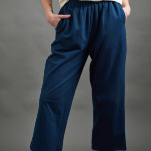 Fae Wide-Leg Pant - Loop Knit Blue - Image 5