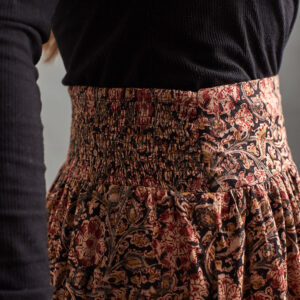 Mila Midi Skirt - Black Floral - Image 2