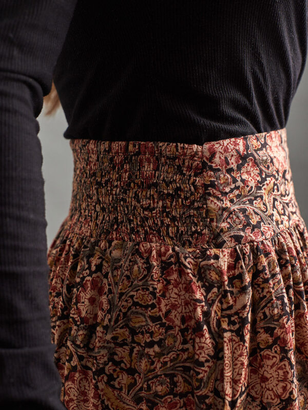 Mila Midi Skirt - Black Floral - Image 2