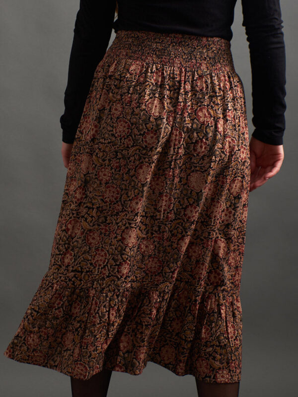 Mila Midi Skirt - Black Floral - Image 3