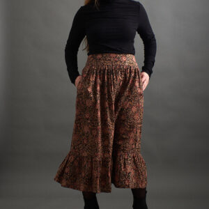 Mila Midi Skirt - Black Floral - Image 4