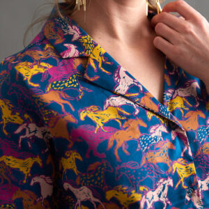 Camp Shirt - Blue Horses - Image 5