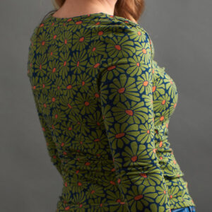 Gillian Wrap Top - Olive Floral - Image 4