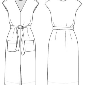 Padma Pocket Dress - Black and Tan Mix - Image 8