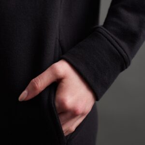 Sweatshirt Dress - Black Loop Knit - Image 3