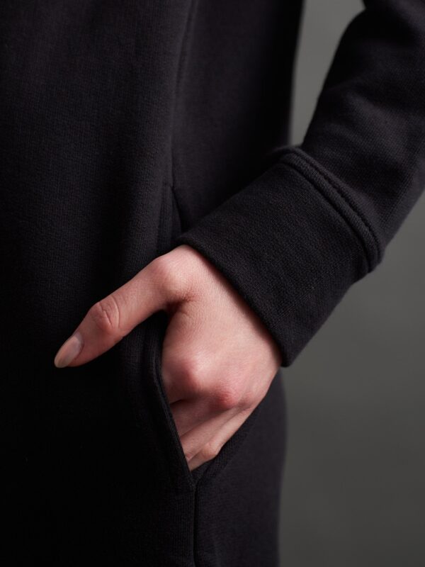 Sweatshirt Dress - Black Loop Knit - Image 3