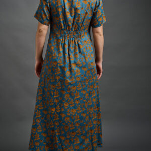 Artsy Traveler Midi Dress - Teal Floral - Image 4