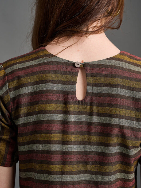 Kavita Dress - Chocolate Stripe - Image 3