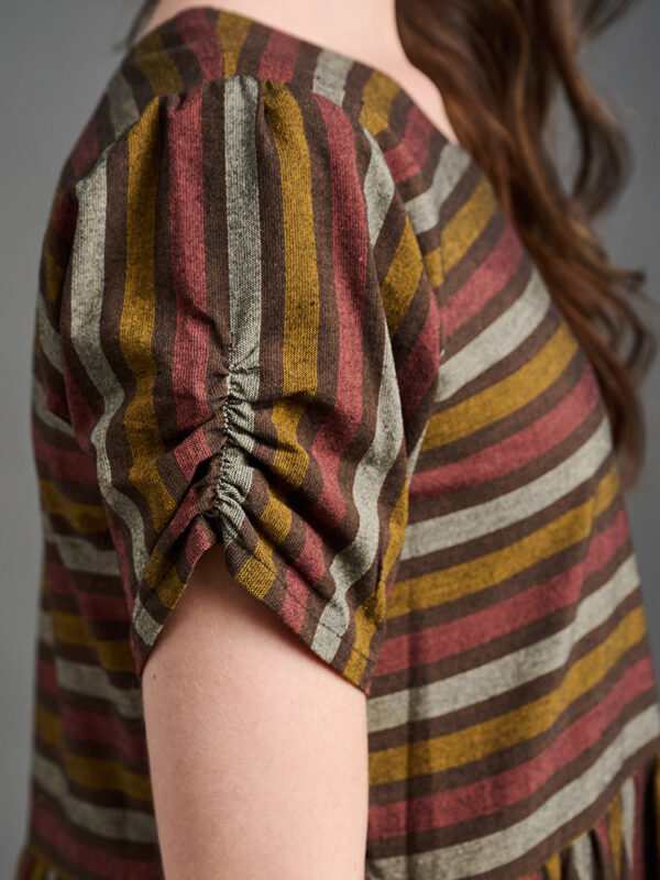 Kavita Dress - Chocolate Stripe - Image 5