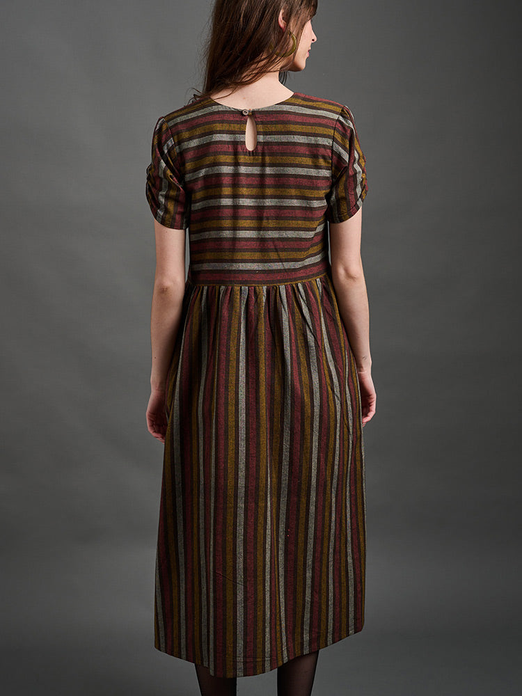 Kavita Dress - Chocolate Stripe - Image 6