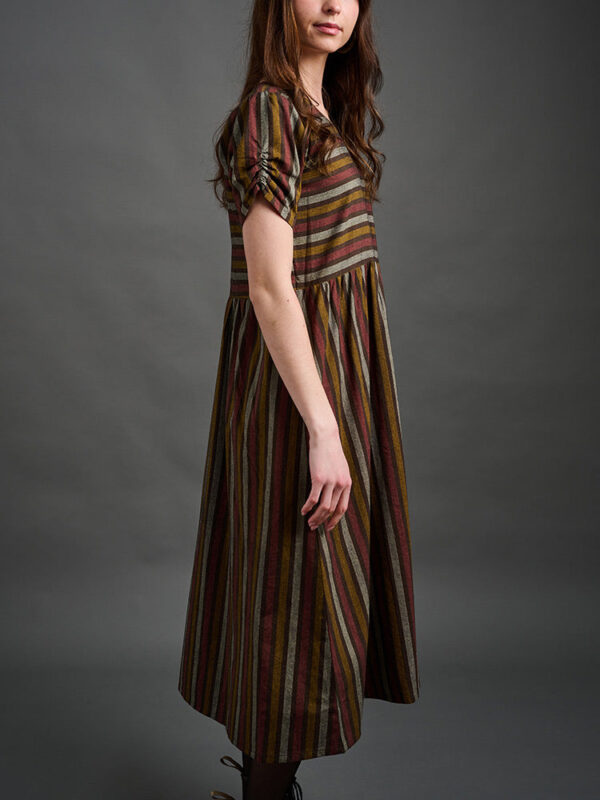 Kavita Dress - Chocolate Stripe - Image 4