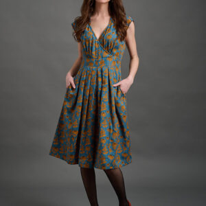 Lucille Dress - Teal Floral - Image 3