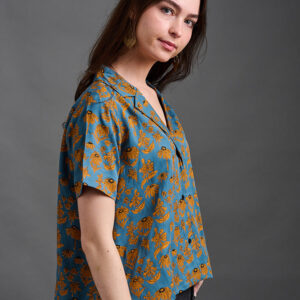 Camp Shirt - Teal Floral - Image 8