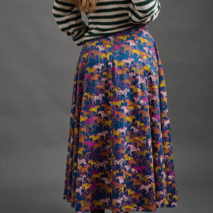 Lucinda Maxi Skirt - Blue Horses - Image 3