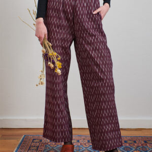Rosie Pant - Plum Ikat - Image 1