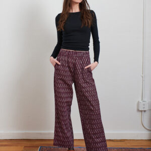 Rosie Pant - Plum Ikat - Image 2