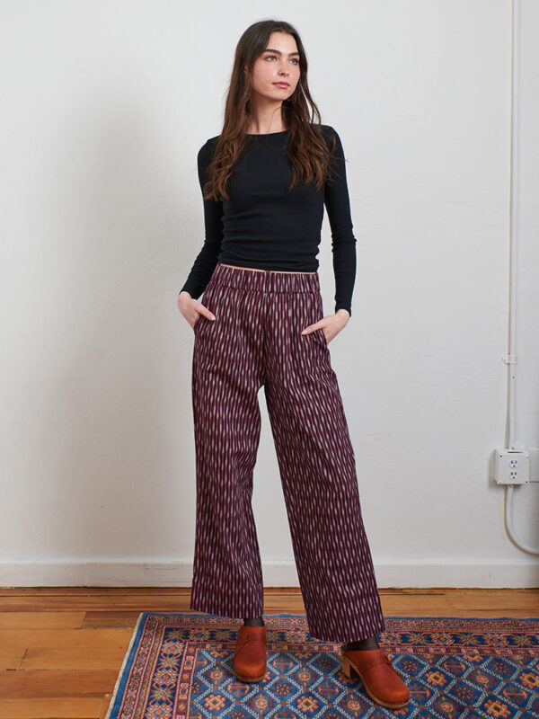 Rosie Pant - Plum Ikat - Image 2