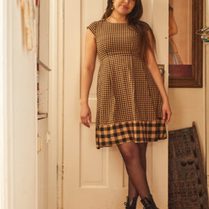 Devonshire Dress - Black and Tan Small Gingham - Image 5